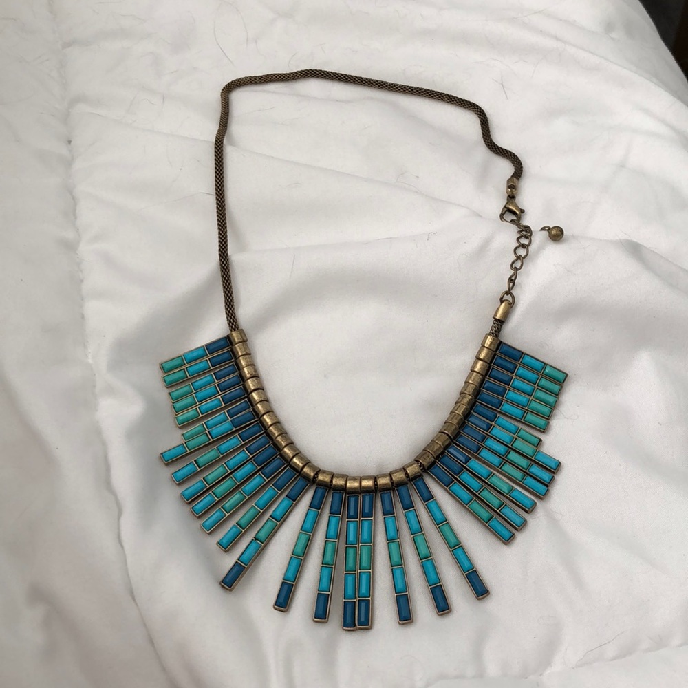 Blue and green necklace